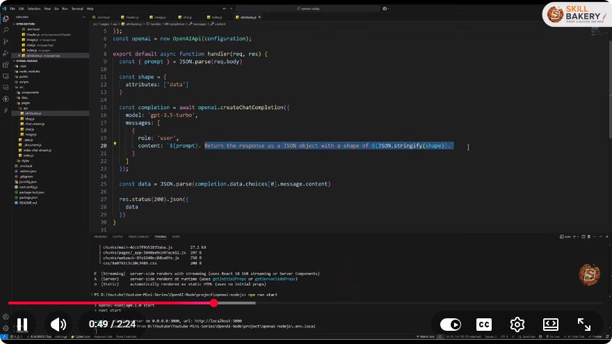 Screenshot from the tutorial