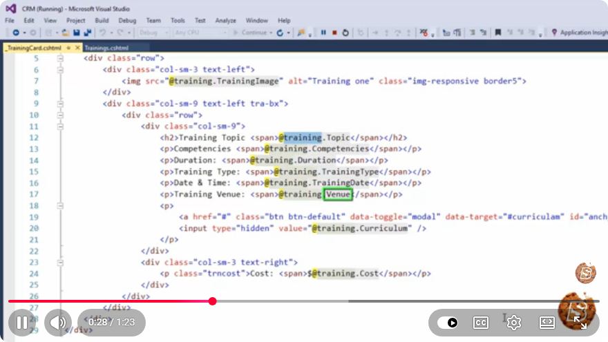 Screenshot from the tutorial
