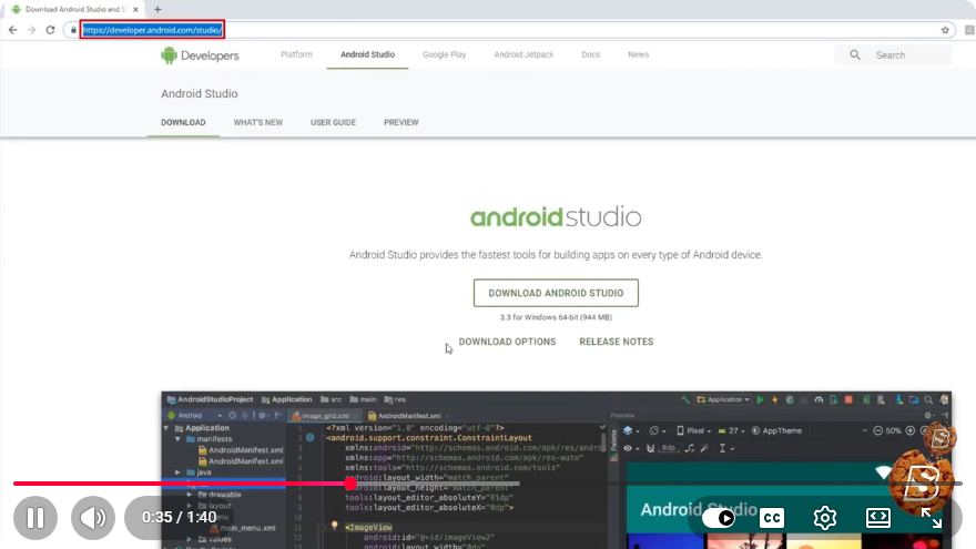 Screenshot from the tutorial