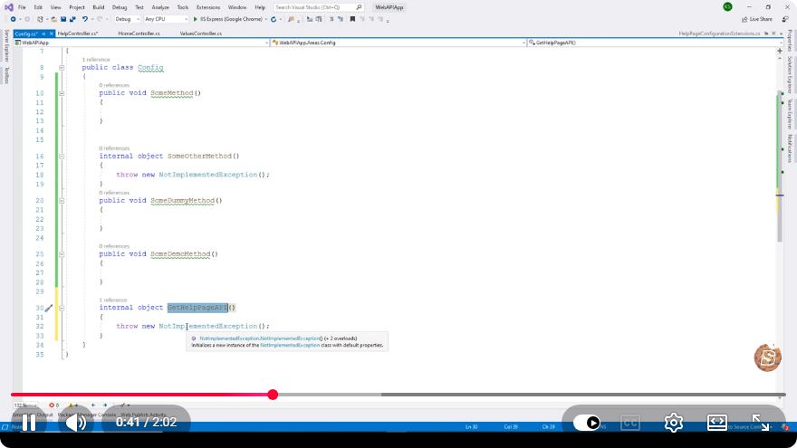 Screenshot from the tutorial