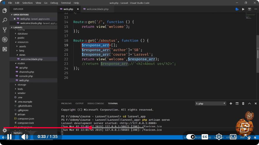 Screenshot from the tutorial