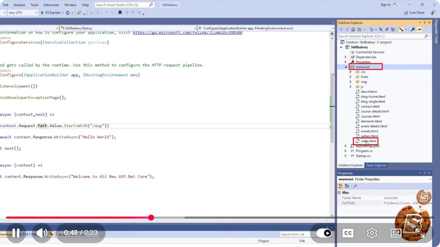 Screenshot from the tutorial