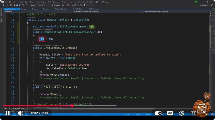 Screenshot from the tutorial