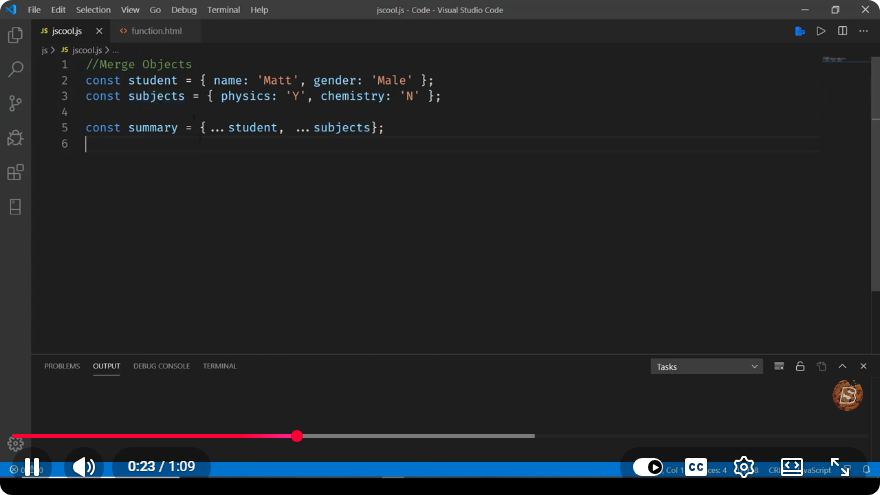 Screenshot from the tutorial