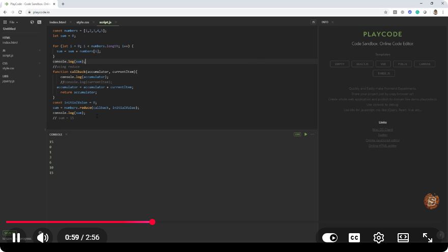 Screenshot from the tutorial