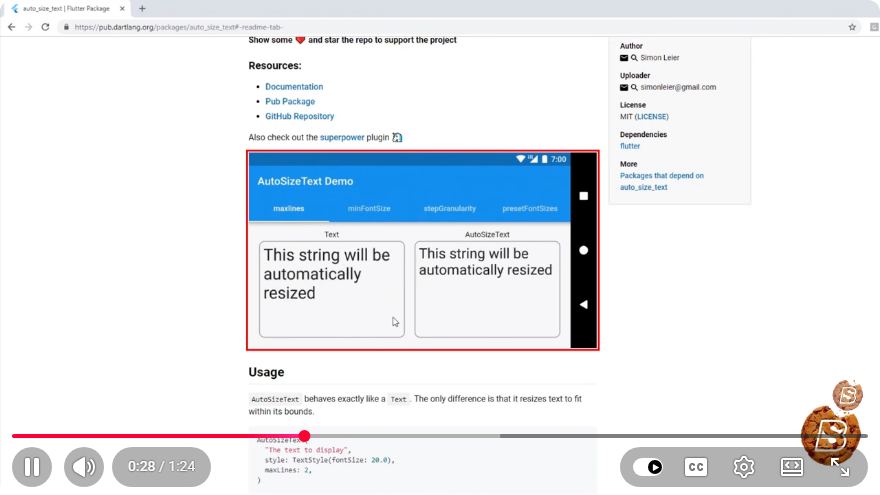 Screenshot from the tutorial