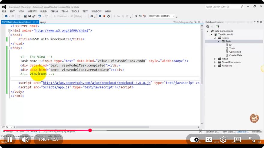 Screenshot from the tutorial