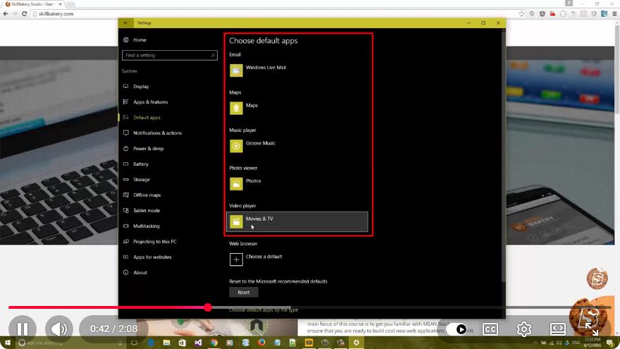 Screenshot from the tutorial