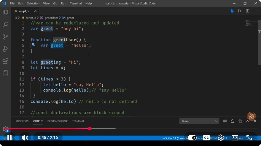 Screenshot from the tutorial
