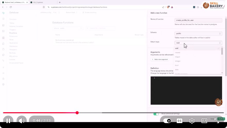 Screenshot from the tutorial