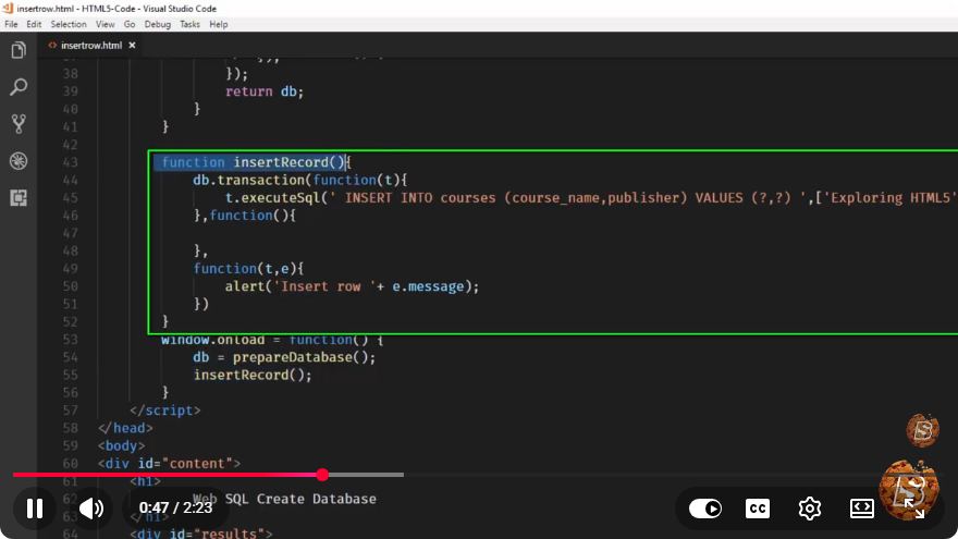 Screenshot from the tutorial