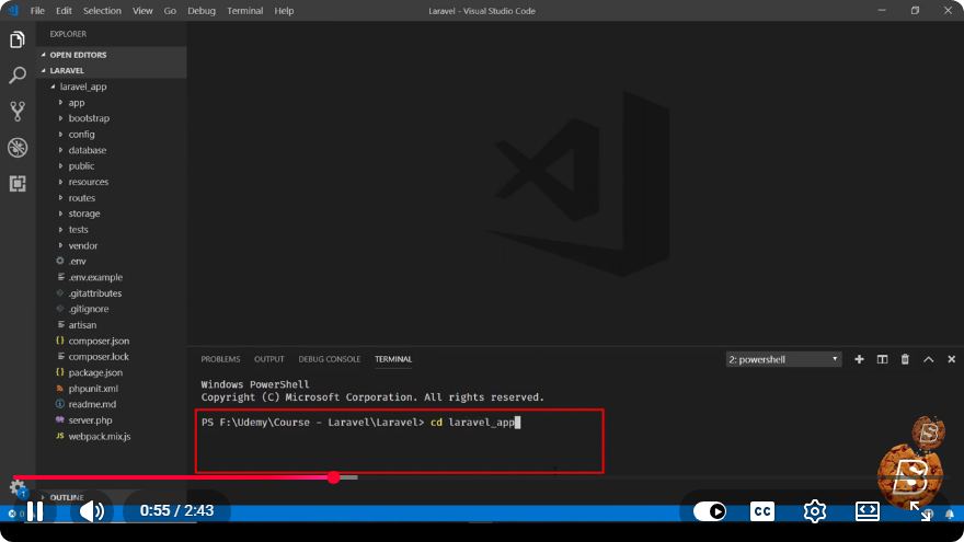 Screenshot from the tutorial
