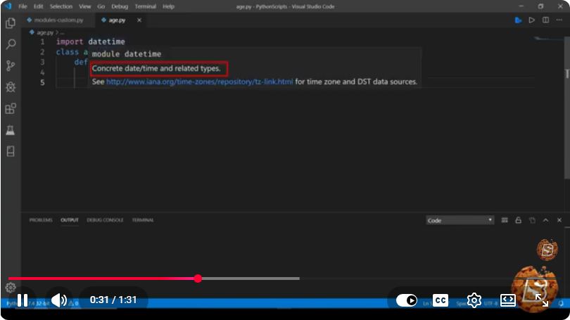 Screenshot from the tutorial