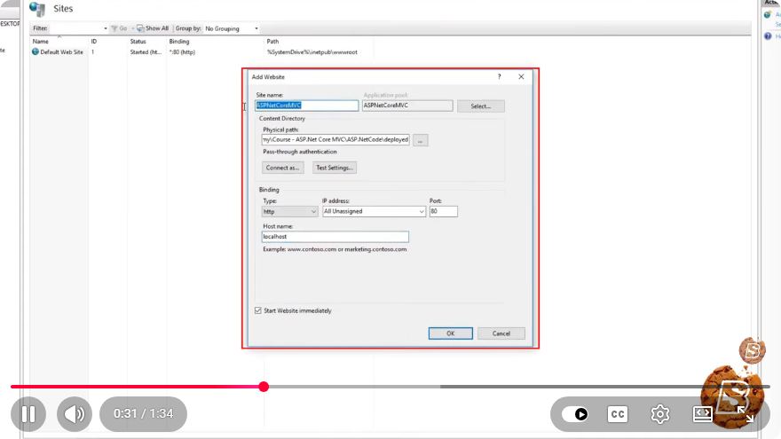 Screenshot from the tutorial