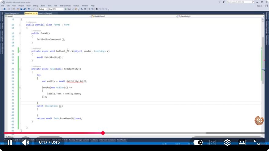 Screenshot from the tutorial