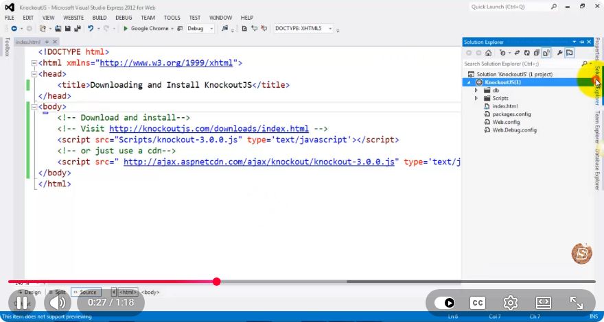 Screenshot from the tutorial