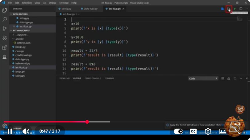 Screenshot from the tutorial